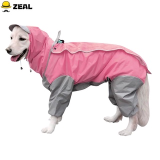 Zeal chaqueta impermeable impermeable a prueba De lluvia Pet sticker mágico para perros grandes cubierta De cuerpo/chaqueta/Multicolor