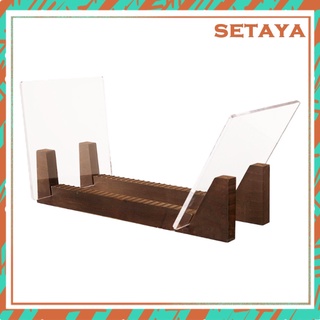 (Setaya) Soporte De madera sólida/soporte De madera Para escritorio/Álbum/colección De grabación De Música/soporte De vinilo Transparente