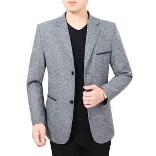 [gcei] hombre elegante casual sólido blazer negocios boda fiesta outwear abrigo traje tops