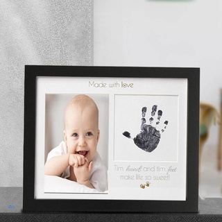 🔥 BVI Newborn Baby Birthday Keepsake Shower Gift Handprint Footprint Picture Frame Photo Ornaments
