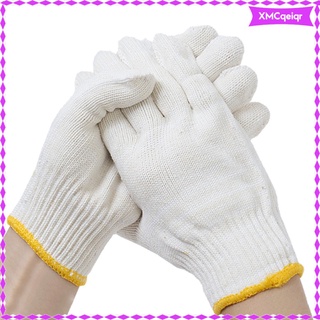 12piars algodón engrosado guantes industria de punto corte reparación guantes de jardín