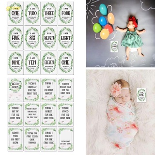 grow 12 hojas milestone baby photograp compartir tarjeta de regalo set bebé edad tarjetas