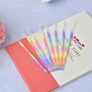 1 pza/pluma resaltadora creativa para estudiantes/papelería arcoíris multicolor/para núcleo