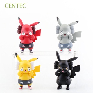 CENTEC Collectible Action Figure Kawaii Pikachu Pokemon Anime Kids Gift Pocket Model 4pcs/set Car Decoration Cosplay Model Toys
