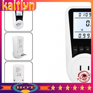 Kaitlyn Reliable Electricity Consumption Meter LCD Digital Energy-Saving Electricity Analyzer 7 Monitoring Modes for Home Appliances