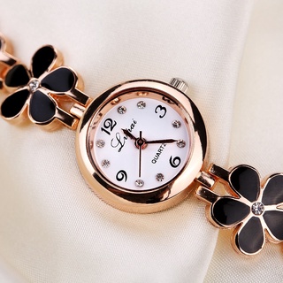flor reloj correa mujer reloj de lujo oro rosa mujeres reloj de pulsera montre femme versátil mujer reloj de negocios