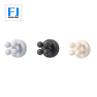 Ganchos adhesivos enchufe Cable utilidad ganchos de silicona (6 piezas 6 colores)