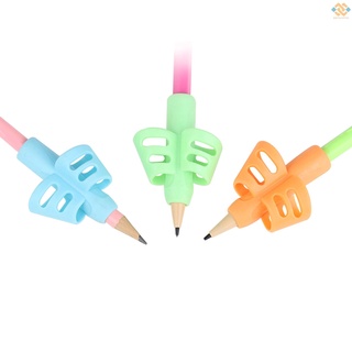 Besh/ 3 piezas de agarre de silicona de dos dedos para lápices, soporte ergonómico para escritura, ayuda de escritura, herramienta de corrección de postura para niños preescolares