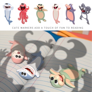 jane nuevo sello de estilo animal de dibujos animados pulpo suministros escolares marcadores regalo serie océano creativo divertido papelería pvc libro marcadores (8)