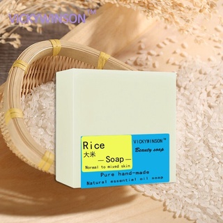 VICKYWINSON Jabón hecho a mano de arroz 100g Promueve el metabolismo de la piel