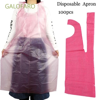 GALOFARO Portable Aprons Waterproof Disposable Aprons Bib Pink Kitchen For Cooking Baking Restauran Plastic Home Kitchen Accessories/Multicolor