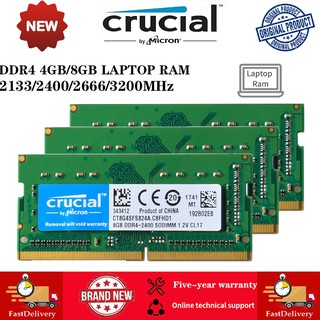 Memoria Crucial Para Portátil DDR4 4GB 8GB RAM SODIMM 2400Mhz 2666MHz 2133MHz (1)