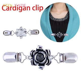STOCKADE Hot Shawl Brooch Sewing Sweater Clips Cardigan Clip New Suspenders Decoration Clothing Pins Shirt Collar Brooches Antique Flower Pattern Duck Clip Clasps (1)