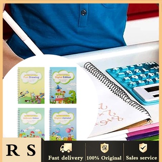[ninkan] práctica copybook versión en inglés groove diseño de papel escritura a mano niños caligrafía libro para el hogar