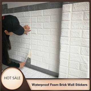 diy pegatinas de pared 3d autoadhesivo papel pintado hogar creativo tv fondo de espuma ladrillo decorativo impermeable