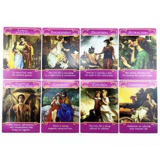 Qq* The Romance Angels Oracle Cards versión en inglés 44 cartas baraja Tarot leer destino adivinación juego de mesa (8)