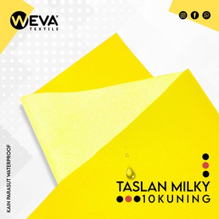 Material de tela amarilla láctea taslan no. 10 tejido Weva impermeable chaqueta tela