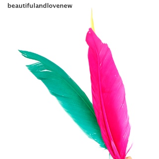 [beautifulandlovenew] 10pcs bola de bádminton al aire libre niños goma volante pluma volante (6)