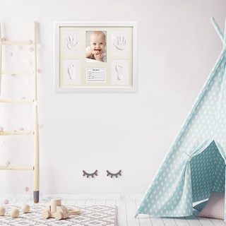 moda seguro bebé recién nacido huella huella foto marco impresión kit almohadilla de tinta (4)