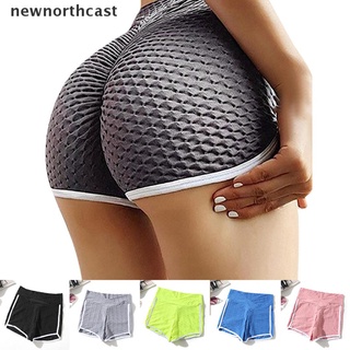 [newnorthcast] mujeres scrunch botín yoga pantalones cortos de cintura alta push up fitness gimnasio entrenamiento ropa deportiva