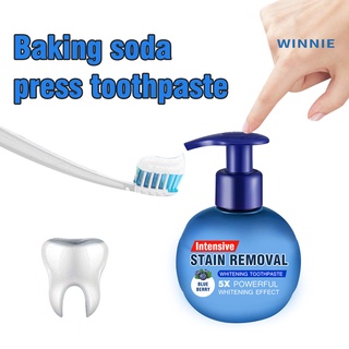 [winnie] pasta de dientes de frutas de soda eliminación de manchas blanqueamiento reparación de encías más fresco pasta oral (1)