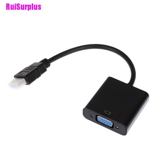 [Ruisurplus] cable adaptador HDMI a VGA negro proyector monitor HD cable convertidor