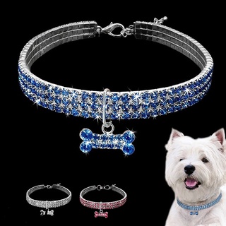 Seafeel Collar De Perro Para Mascotas Brillante Compacto De Aleación Multi Filas Diamantes De Imitación Decoración De Perros