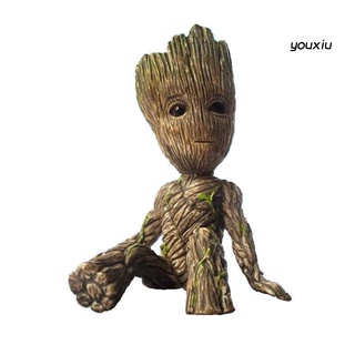 yx-mo guardianes de la galaxia sentado árbol hombre figura muñeca modelo groot decoración de escritorio niño juguete (2)