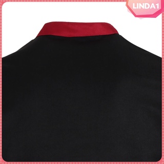 [LINDA1] Unisex Chef chaqueta de un solo pecho de manga corta Chef abrigo, regulares y más tamaño camisas de trabajo ropa para mujeres y hombres (2)