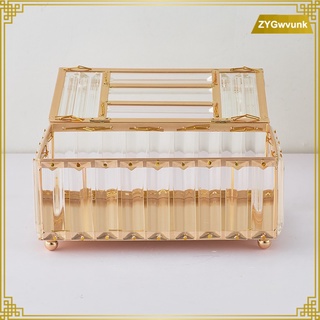 Tissue Box Crystal Napkin Holder Paper Storage Container for Hotel Bar-02