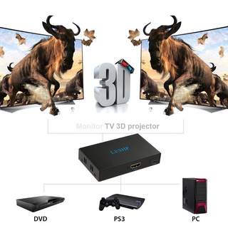 【8/25】LESHP 4K HDMI-compatible Switcher 1 In 2 Out Two Port 1.4V Splitter Box Hub (1)