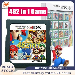 Nueva versión 482 en 1 Cartucho De videojuego tarjeta Para Super Mario Nintendo Ds Ndsl Ndsi 2ds 3ds Para juegos accesorios