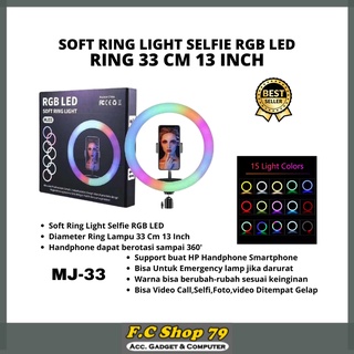 El más nuevo autoi Selfie Ringlight anillo de luz 3 colores + RGB LED cambio de Color puede cambiar su anillo de Color 33 Cm 13 pulgadas soporte Smartphones para Selfie Vloger Live Tiktok Zoom Youtuber