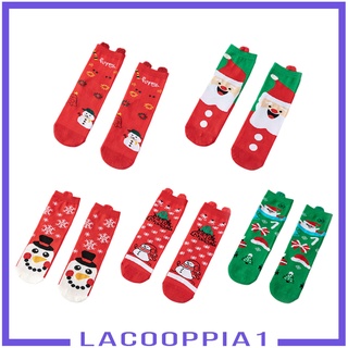 [LACOOPPIA1] 4 pares de calcetines de algodón para mujer lindo ciervo patrón de navidad calcetines perro divertido calcetín