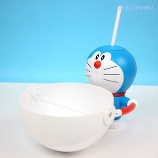 Creativo marea modelos lindo Doraemon chica taza palomitas de maíz cubo combinación azul grasa