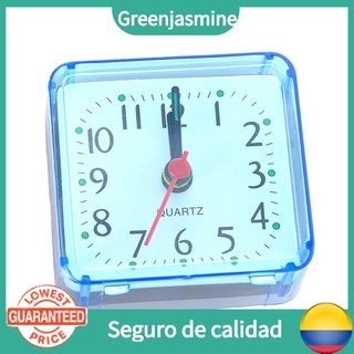 reloj despertador cuadrado de cristal con alarma/reloj electrónico para mesita de noche