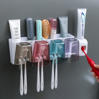 Cepillo de dientes estante cepillo taza hambriento sin pared montado en la pared