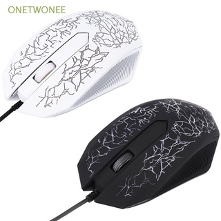 ONETWONEE 2PCS Computer Peripherals Gaming Mice Optical Game Wired Mouse Laptop Professional Ergonomic USB 3 Buttons 1000 DPI Backlight