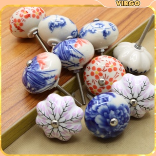 [vivisty] Botóns De cocina anti-que Qing Para gabinete De cerámica manijas De manijas Para gabinetes armario cómodo cajón muebles De cocina o (1)