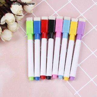 [milliongridnew] 10 bolígrafos magnéticos de 8 colores para toallitas secas, marcadores de pizarra blanca, construidos en borrador