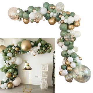 Green&gold globos aniversario arco conjunto bebé ducha globos DIY guirnalda regalos
