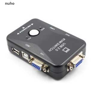 Nu 2 Puertos USB VGA KVM Interruptor De La Caja Para Ratón Teclado Monitor Compartir Ordenador PC CO