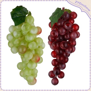 2pcs Plastic Wine Grapes Artificial Fruits Artificial Fruits Vegetables House