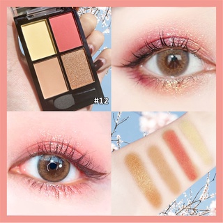 [etoile] maquillaje de alta pigmentación fácil de mezclar color 4 tonos metálicos sombra de ojos belleza