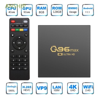 ANSHIP Q96 MAX 2022 New Set Top Box 4K H.265 Quad Core TV Box Android 11 Media Player 8GB+128GB Home Theater 2.4G WIFI Smart Amlogic S905L