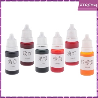 6 botellas 10ml jabón pigmentos colores jabón líquido tinte colores para hornear tinte