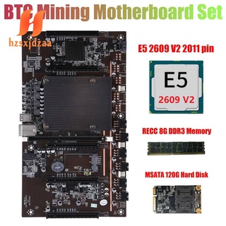 X79 H61 BTC Miner placa base con E5 2609 V2 CPU RECC 8G DDR3 memoria