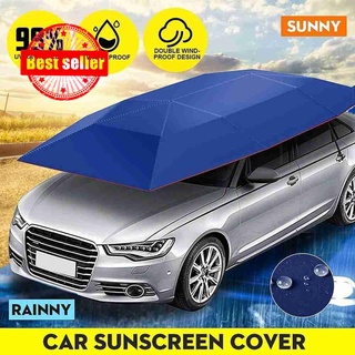 4x M parasol de coche cubierta de protección UV resistente a los rayos UV Oxford paraguas plegable tela tienda U6I3 (1)