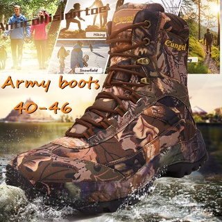 40-47 Militar Camuflaje Botas Militares Senderismo Zapatos al aire libre Impermeables De Combate Del Ejército