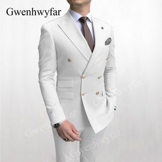 Gwenhwyfar-traje azul cielo para hombre, traje de doble botonadura, último diseño, esmoquin de boda para novio con botón dorado, 2 piezas, 2020 (4)